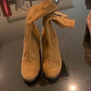Charles David Suede Tan Ankle Booties